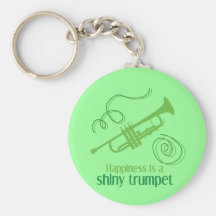 Happiness is a Shiny Trumpet Keychain