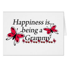 Happiness Is Being A Grammy BUTTERFLY Cards