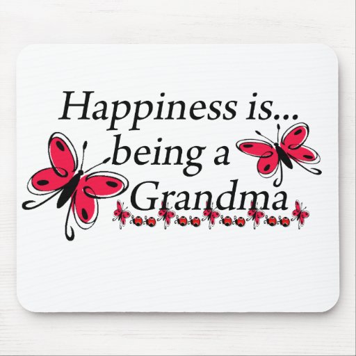 Happiness Is Being A Grandma BUTTERFLY Mouse Pads