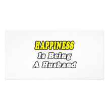 Happiness Is Being a Husband Personalised Photo Card