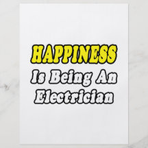 Happiness Is Being an Electrician Personalised Flyer