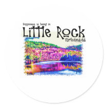 Happiness Is Being in Little Rock Stickers