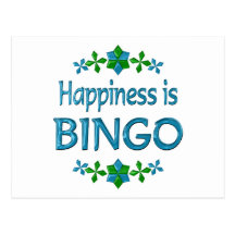 Happiness is Bingo Post Card
