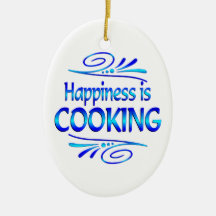 Happiness is COOKING Christmas Tree Ornaments