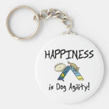 Happiness is Dog Agility Keychain