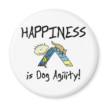 Happiness is Dog Agility Magnet