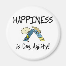 Happiness is Dog Agility Magnet