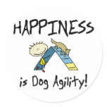Happiness is Dog Agility Stickers