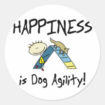 Happiness is Dog Agility Stickers