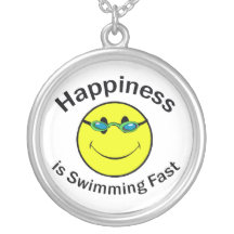Happiness is Swimming Fast Necklace