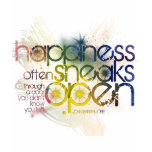 happiness often sneaks in through a door t-shirts