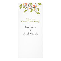 Happiness Rehearsal Dinner Menu Rack Card