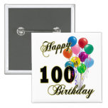 Happy 100th Birthday Gifts and Birthday Apparel Pins