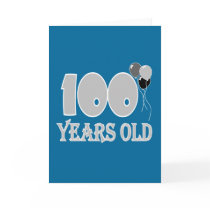 Happy 100th Birthday Gifts and Birthday Apparel Greeting Cards