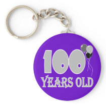 Happy 100th Birthday Gifts and Birthday Apparel Key Chain