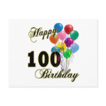 Happy 100th Birthday Gifts and Birthday Apparel Postcards