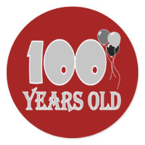 Happy 100th Birthday Gifts and Birthday Apparel Stickers