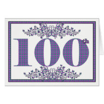 Happy 100th Birthday gingham card