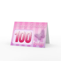 Happy 100th Birthday Grand Mother Great-Aunt Mom Card
