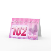 Happy 102nd Birthday Grand Mother Great-Aunt Mom Card
