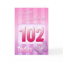 Happy 102nd Birthday Grand Mother Great-Aunt Mom Card