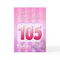 Happy 105th Birthday Grand ther Great-Aunt m Greeting Card