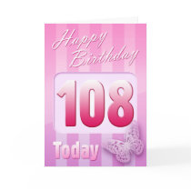 Happy 108th Birthday Grand Mother Great-Aunt Mum Card