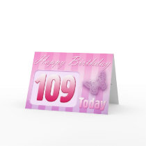 Happy 109th Birthday Grand Mother Great-Aunt Mom Greeting Card
