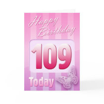 Happy 109th Birthday Grand Mother Great-Aunt Mum Cards