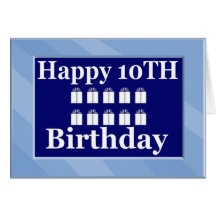Happy 10TH Birthday Card