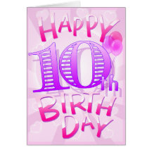 Happy 10th Birthday Cards