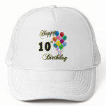 Happy 10th Birthday Gifts and Birthday Apparel Mesh Hat