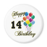 Happy 14th Birthday Gifts and Birthday Apparel Fridge Magnet
