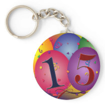 Happy 15th Birthday Keychains