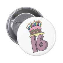 Happy 16th Birthday! Buttons