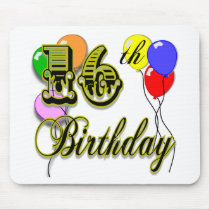 Happy 16th Birthday Gifts and Birthday Apparel Mousemat