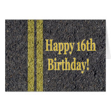 Happy 16th Sixteenth Birthday Driver License Card