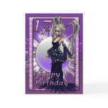 Happy 17th Birthday Gothic Doll Female, Cute Cards