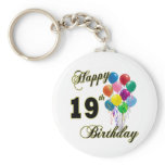 Happy 19th Birthday Merchandise keychains