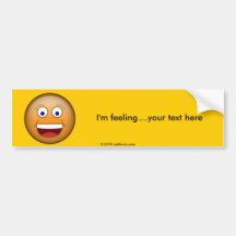 Happy 1 Orange Bumper Sticker