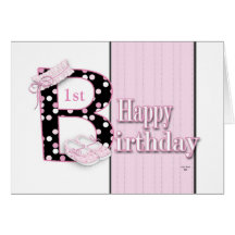 Happy 1st Birthday Princess Card