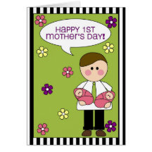 happy 1st mother's day (twin girls) greeting card