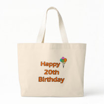 Happy 20th Birthday Canvas Bag