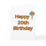 Happy 20th Birthday cards