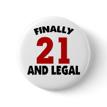 Happy 21 Birthday Pins