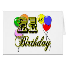 Happy 21st Birthday Merchandise Cards