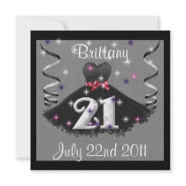 Happy 21st Birthday Party Invitations For Girls