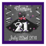 Happy 21st Birthday Party Invitations For Girls