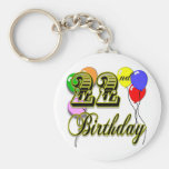 Happy 22nd Birthday Merchandise Keychain