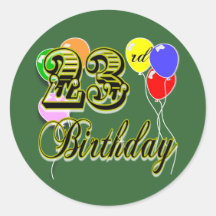 Happy 23rd Birthday Merchandise Sticker